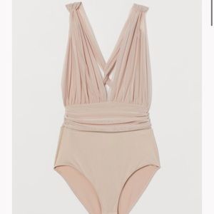 Pink/nude mesh body suit